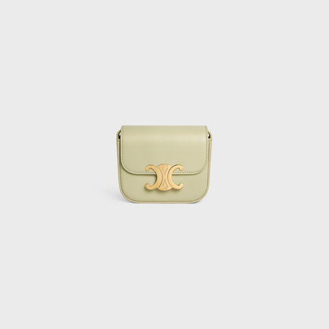MINI CLAUDE IN SHINY CALFSKIN ALMOND GREEN - Image 1
